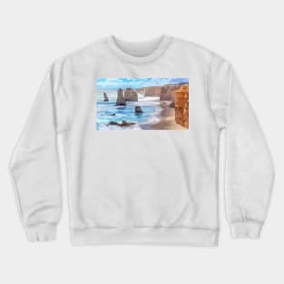 12 Apolstles Great Ocean Road Digital Painting Crewneck Sweatshirt